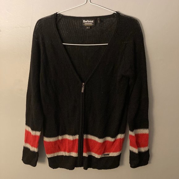 barbour international Women’s Sweater Black Alpaca Blend Knit Size 12 - Picture 1 of 6